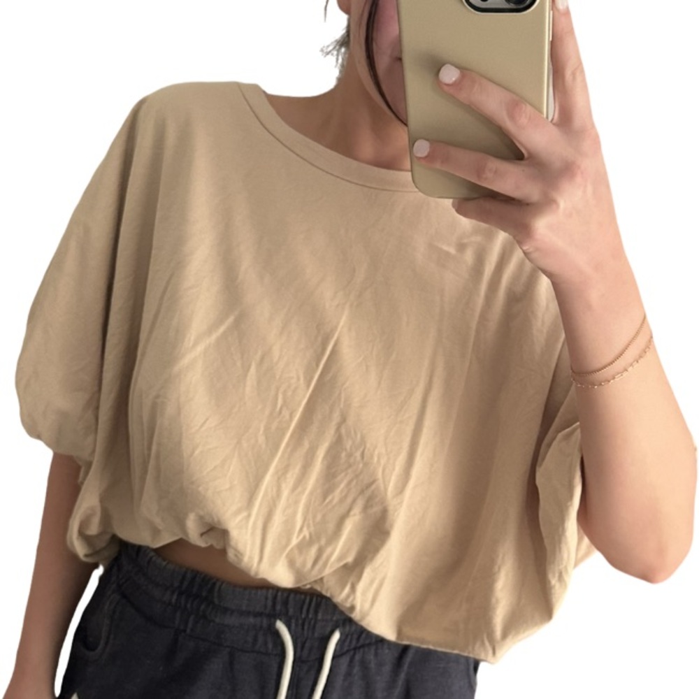 Bubble Hem Cropped Top - M